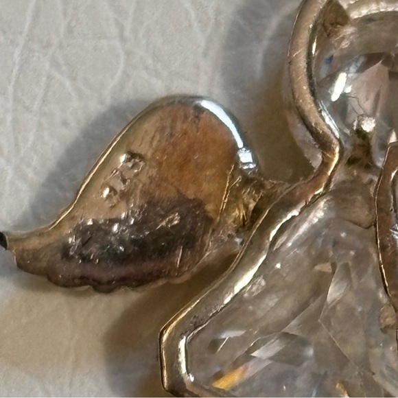 Sterling silver April birthstone guardian angel 1” - Picture 4 of 4